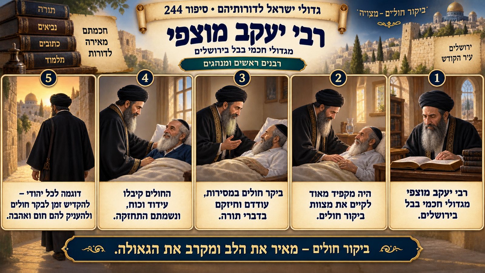 תמונת סיכום — רבנים ראשיים ומנהיגים: רבי יעקב מוצפי